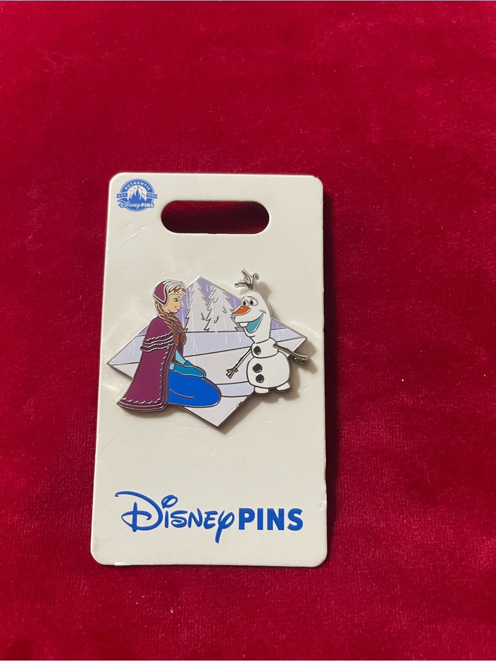 Disney Anna & Olaf Pin - Purple, Blue, White